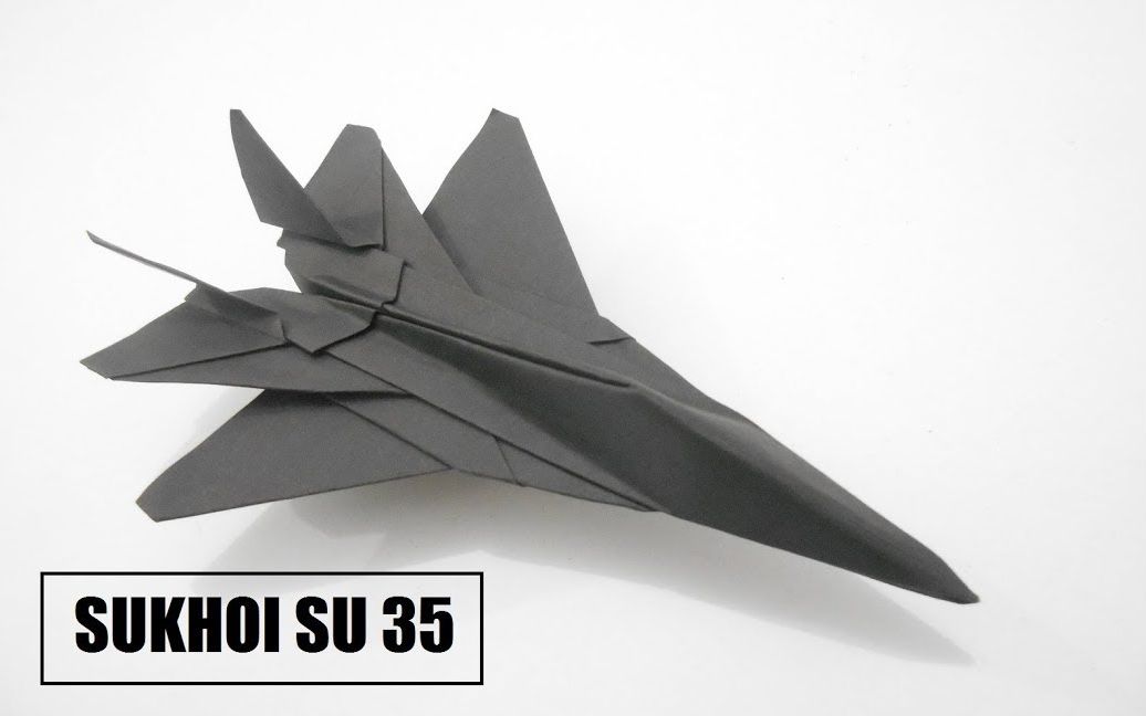com儿童手工折纸战斗机, 一张纸就能折出f16战斗机, 简单的折纸飞机