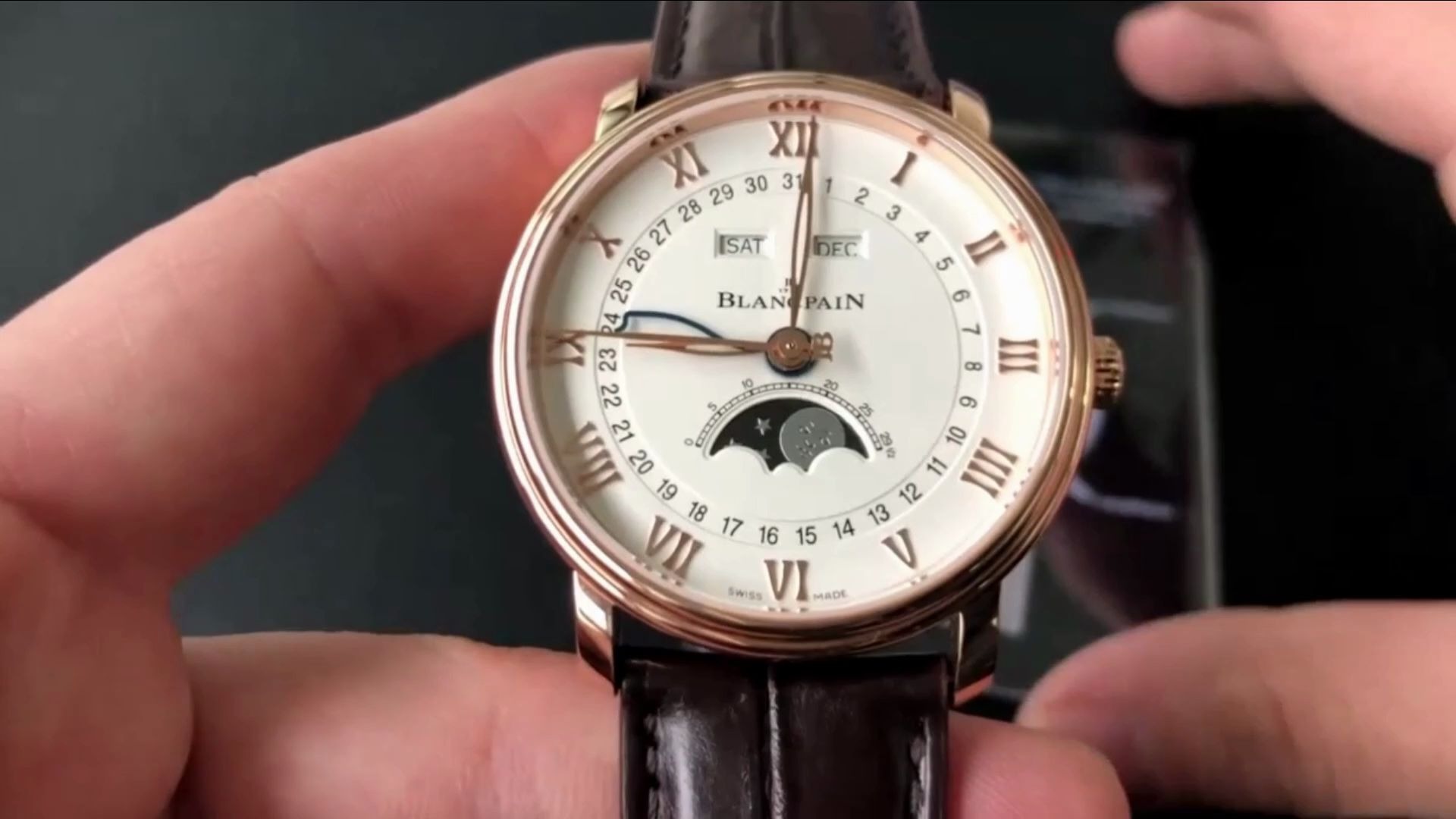 功能完全一致的白盘金壳高颜值om宝珀经典系列6654视频评测_哔哩哔哩