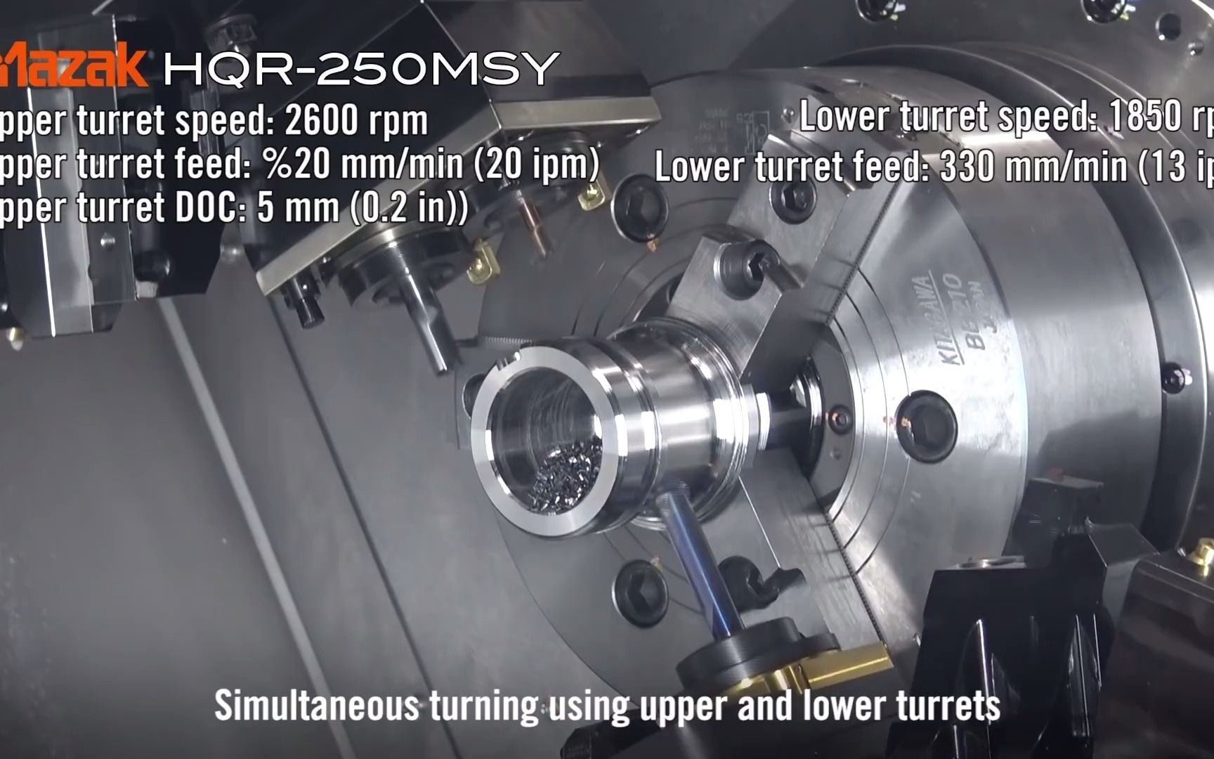 简洁流畅的CNC加工!HQR250MSY MultiTasking Application【五轴,德玛吉,CNC,车削中心,磨床,高端机床,模具】哔哩哔哩bilibili