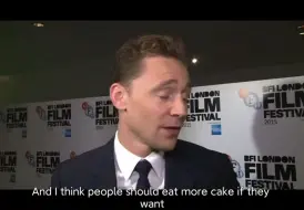 Download Video: Tom Hiddleston has something important to say about cake (2015) by JohnnyNelson