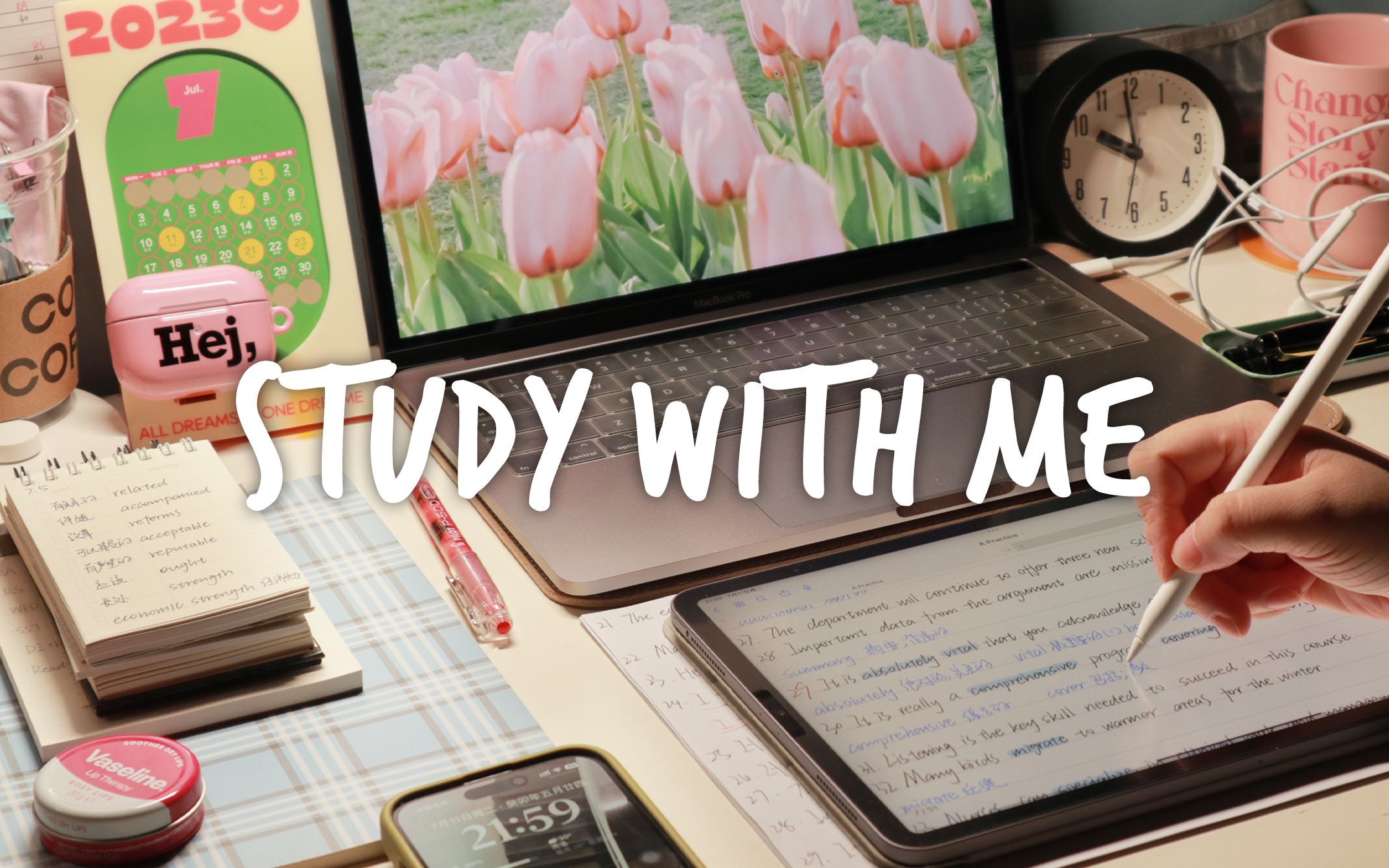 [图]Study with me📝｜实时学习1.5h｜深夜学习🌛(好像不够晚:D｜学习白噪音｜无BGM｜铅笔的刷刷声｜沉浸式学习陪伴｜线上自习室｜小小卷一下✅