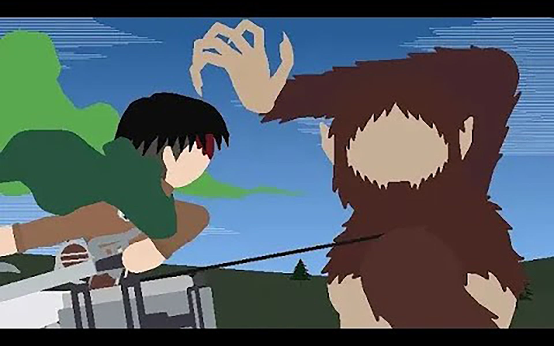 [图]利威尔VS兽之巨人【进击的巨人】| Levi vs Beast Titan - Attack on Titan Stick Fight (spoilers)