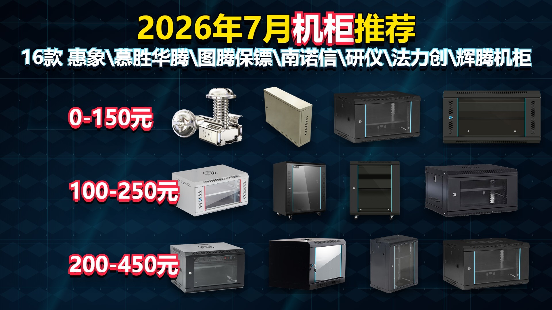 2026年7月机柜选购指南!16款从百元入门到千元机房柜推荐,家用弱电/门店监控/办公机房怎么选?