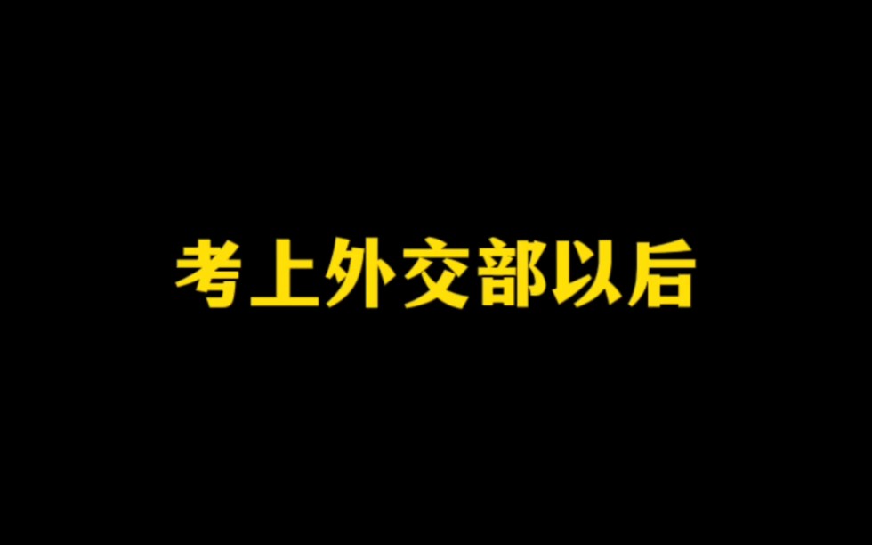 考上外交部以后,不同人眼中的我哔哩哔哩bilibili