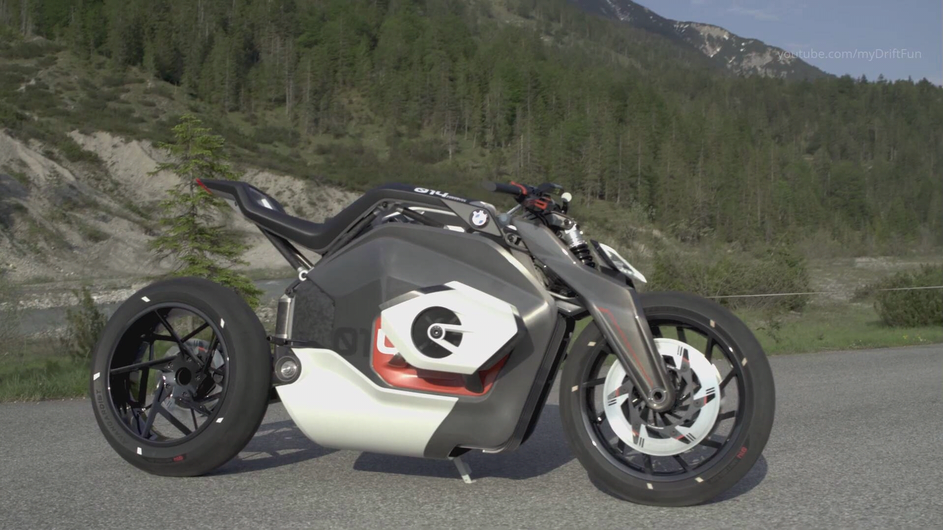 《未来概念摩托》宝马电动摩托超跑bmw motorrad vision dc跑车