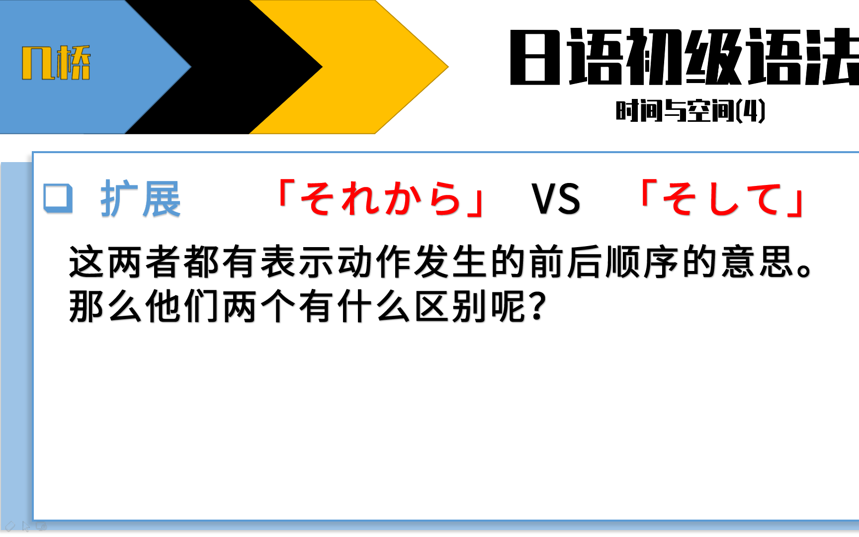 日语初级语法:それから与そして有什么区别呢?哔哩哔哩bilibili