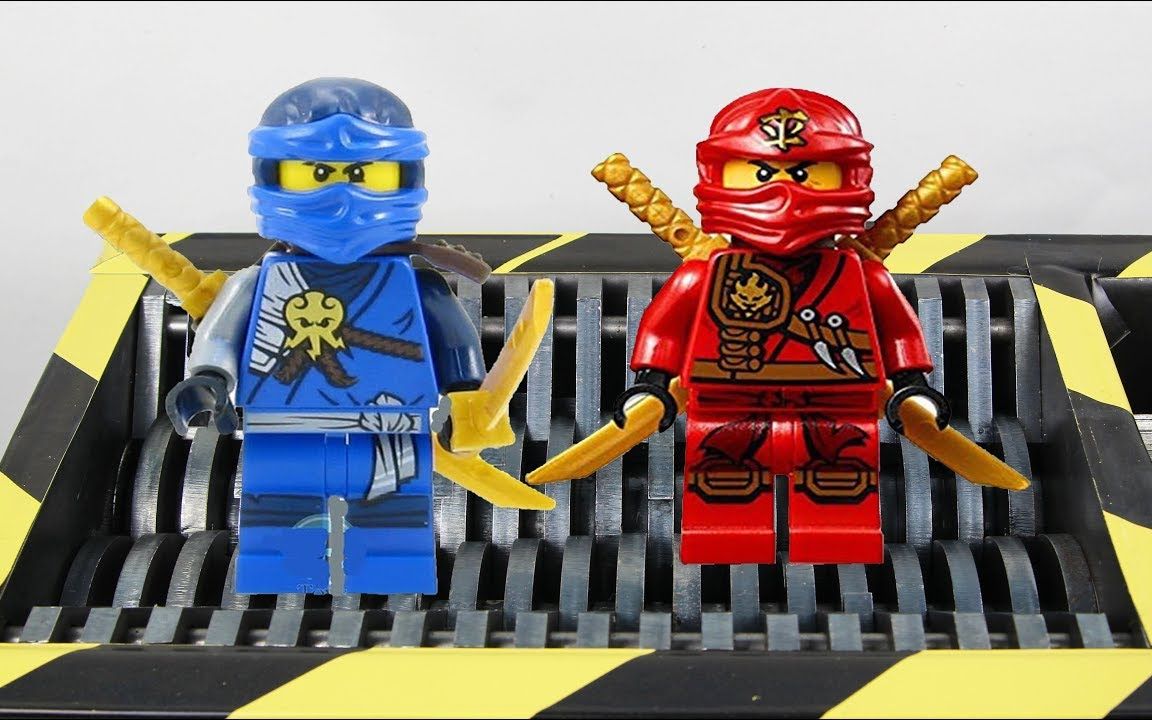 用疯狂粉碎机粉碎乐高幻影忍者杰战车&红色武士战车【thecrusher】