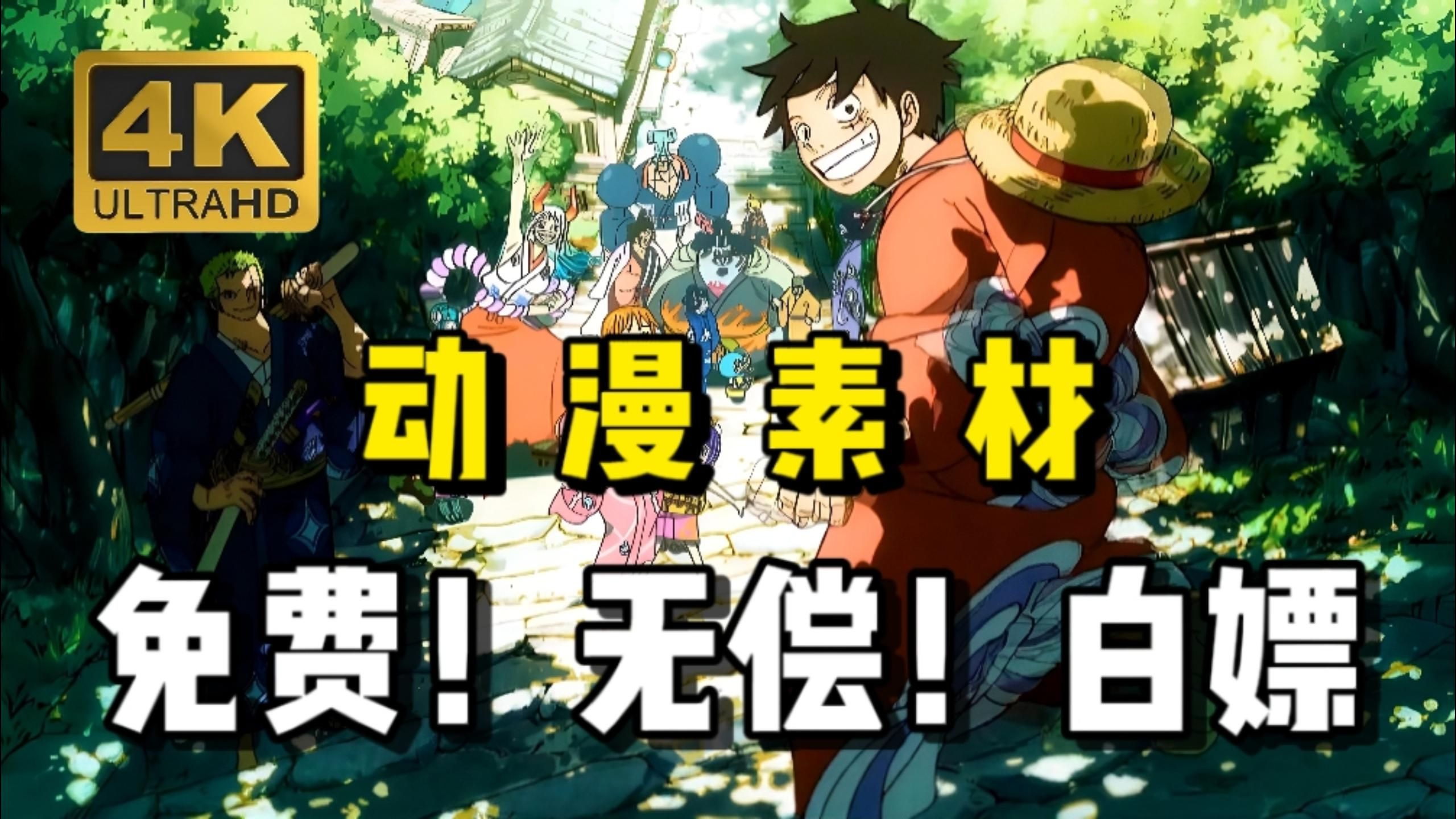 【动漫素材】12月最新海贼王素材来啦！全新超高清 4K无水印漫剪素材合集！！不要到处找网站了！动漫混剪必备！超10w+素材合集！！白嫖党福音~