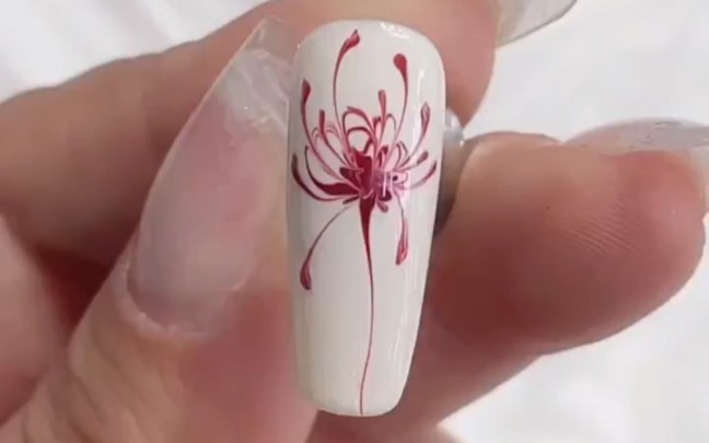 彼岸花美甲教程