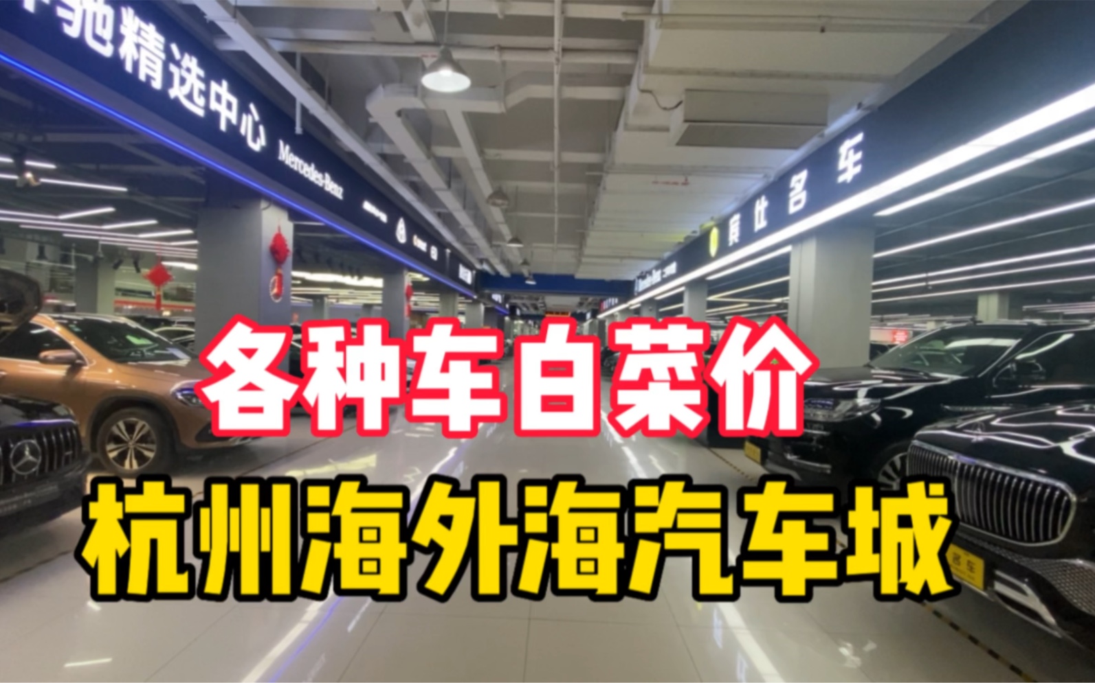 杭州汽车城,奔驰保时捷商务车扎堆白菜价,不亲眼所见不敢相信!哔哩哔哩bilibili