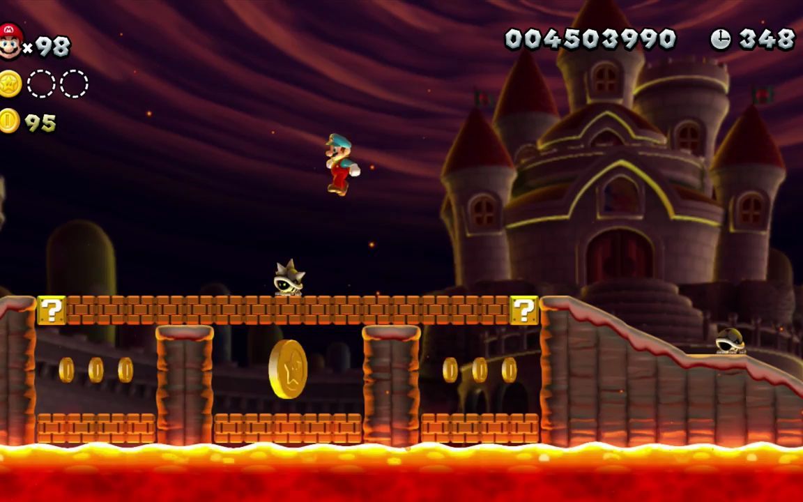 新超级马里奥兄弟u豪华版 世界8 全明星金币和秘密出口