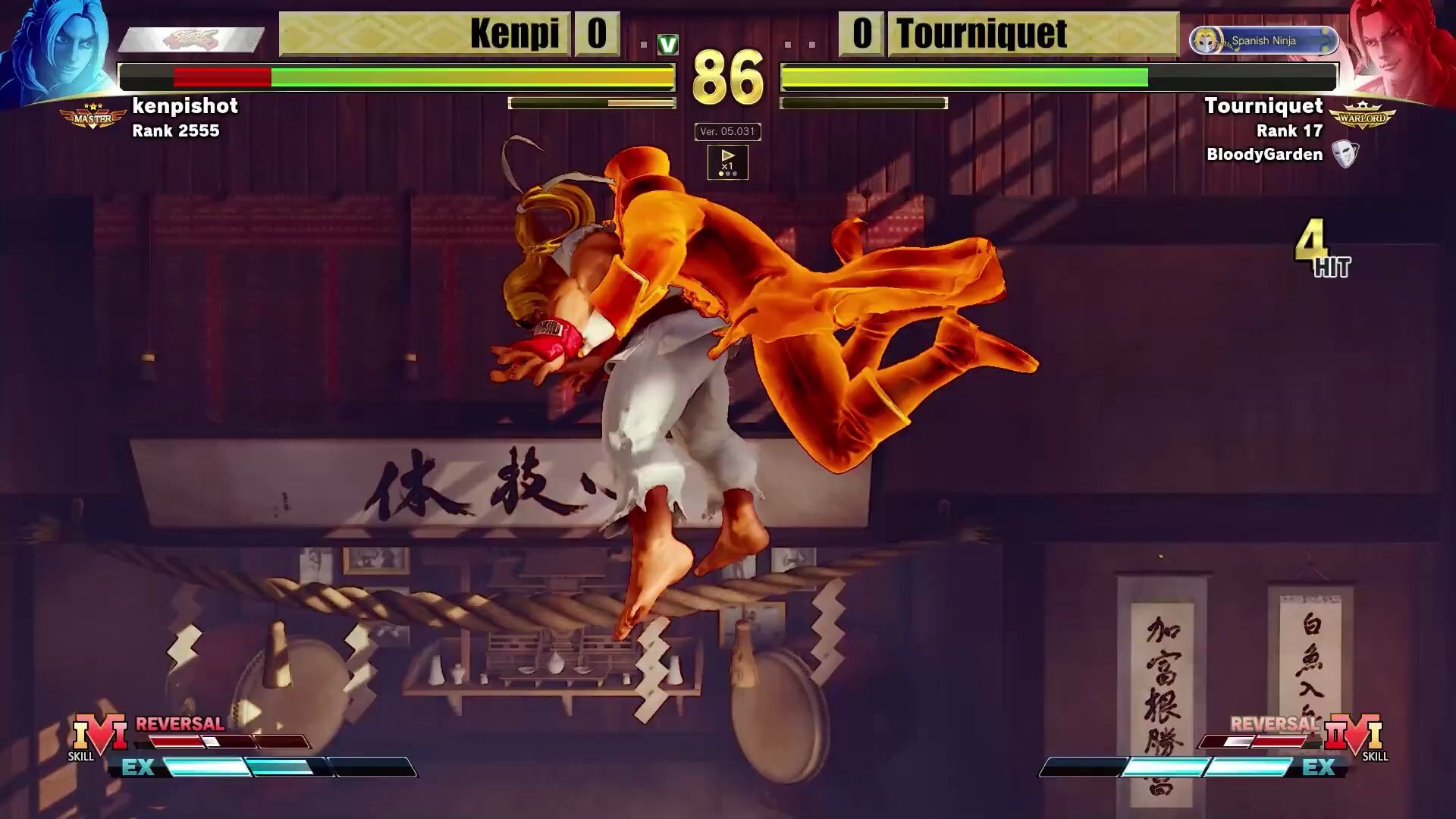 街霸5kenpi肯vstourniquet叉子