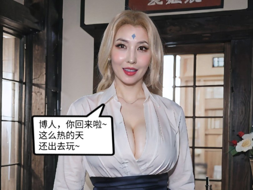 [图]纲手婆婆说太热了博人要去买奶茶～