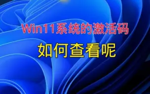 Descargar video: Win11激活码。