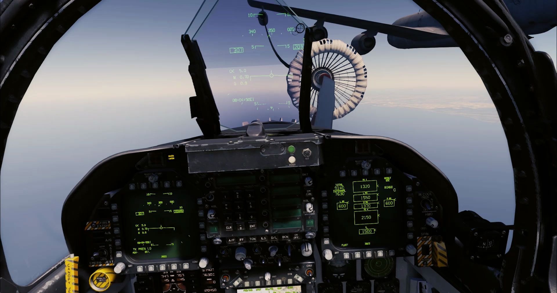 dcs f18倒飞空中加油(座舱视角 机外视角)