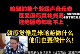 Download Video: 克苟：鸣潮的整个游戏声音元素甚至没有森林书多连绝区零都比不上。就感觉像是米哈游做什么，他们也要做什么！【克利咕咕兰/原神/鸣潮/绝区零】