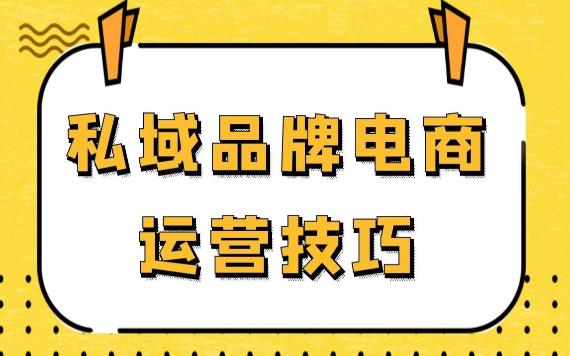 【丝路赞学院】私域品牌电商运营技巧哔哩哔哩bilibili