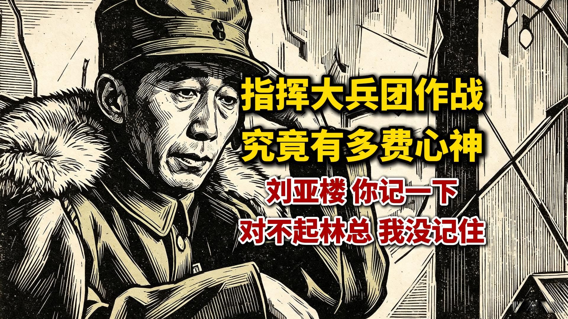 指挥大兵团作战为何会极度劳心劳神？林彪：刘亚楼你记一下……刘亚楼：对不起林总，我没记住