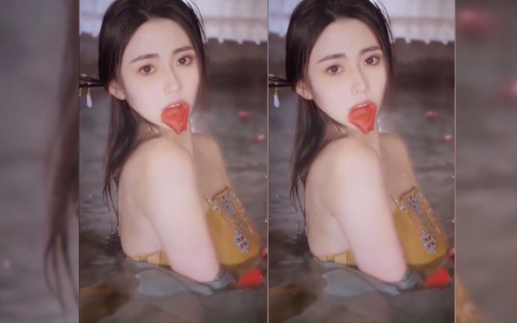 泳池美女,湿身诱惑哔哩哔哩bilibili