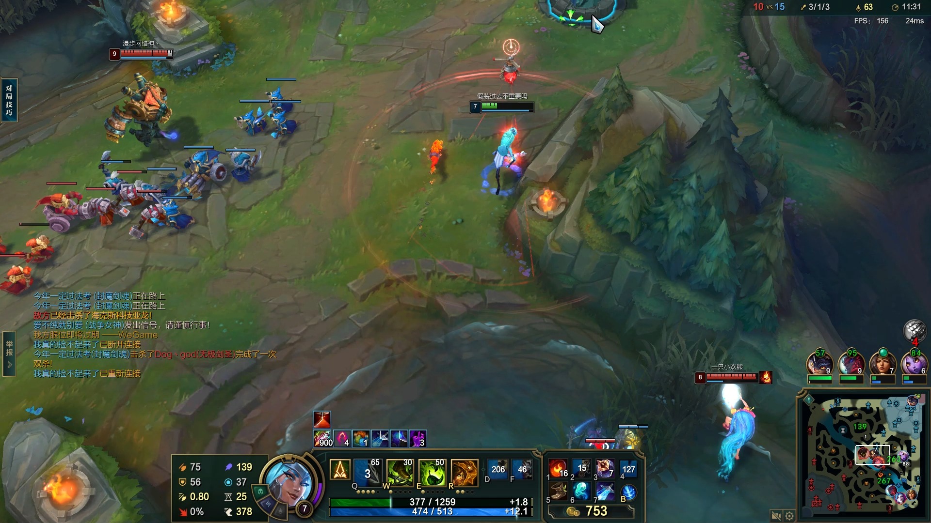 lol游戏回放-jug(豹女vs剑圣,输)