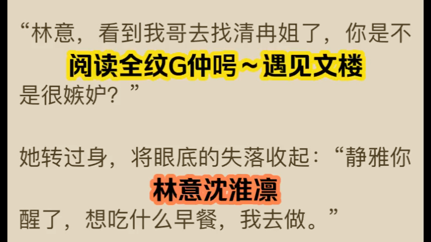 经典小说推荐《林意沈淮凛》又名《林意沈淮凛》哔哩哔哩bilibili