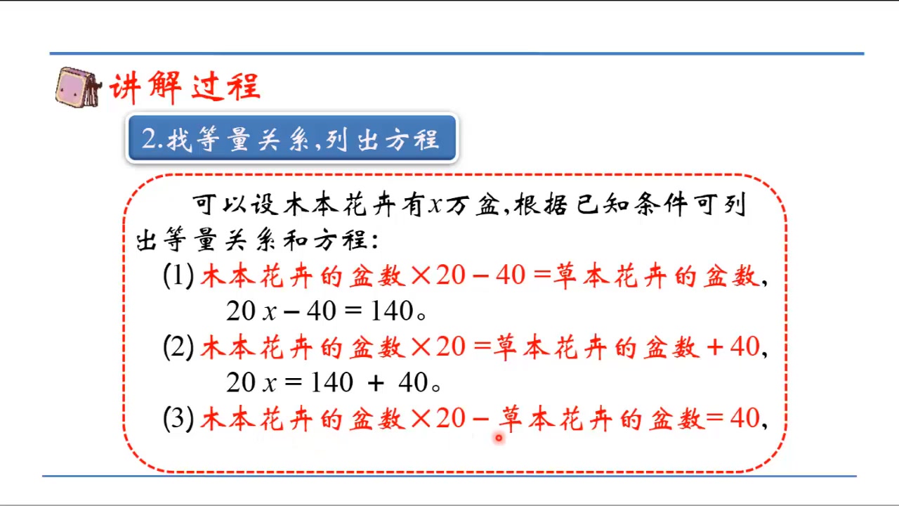 [图]五年级数学《列方程解决两步计算的实际问题》第二课时