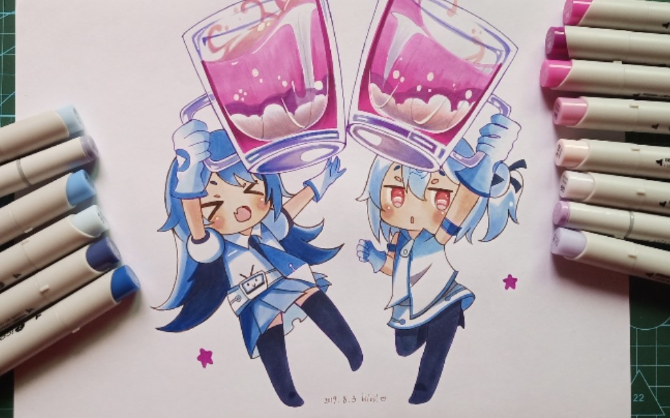 [马克笔]手绘2233娘