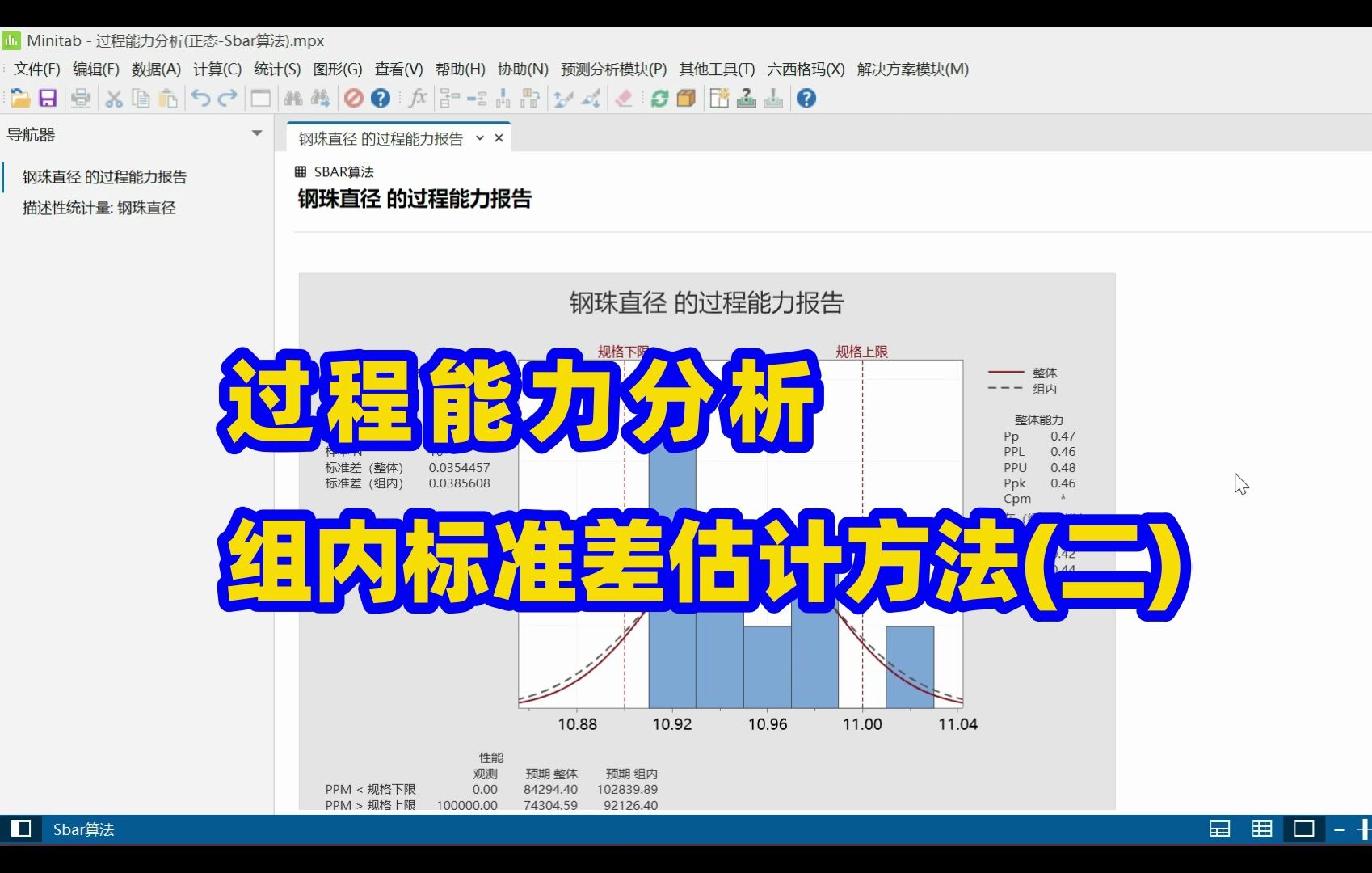 Minitab微课堂第9集过程能力分析中组内标准差估计方法(二)Sbar法哔哩哔哩bilibili