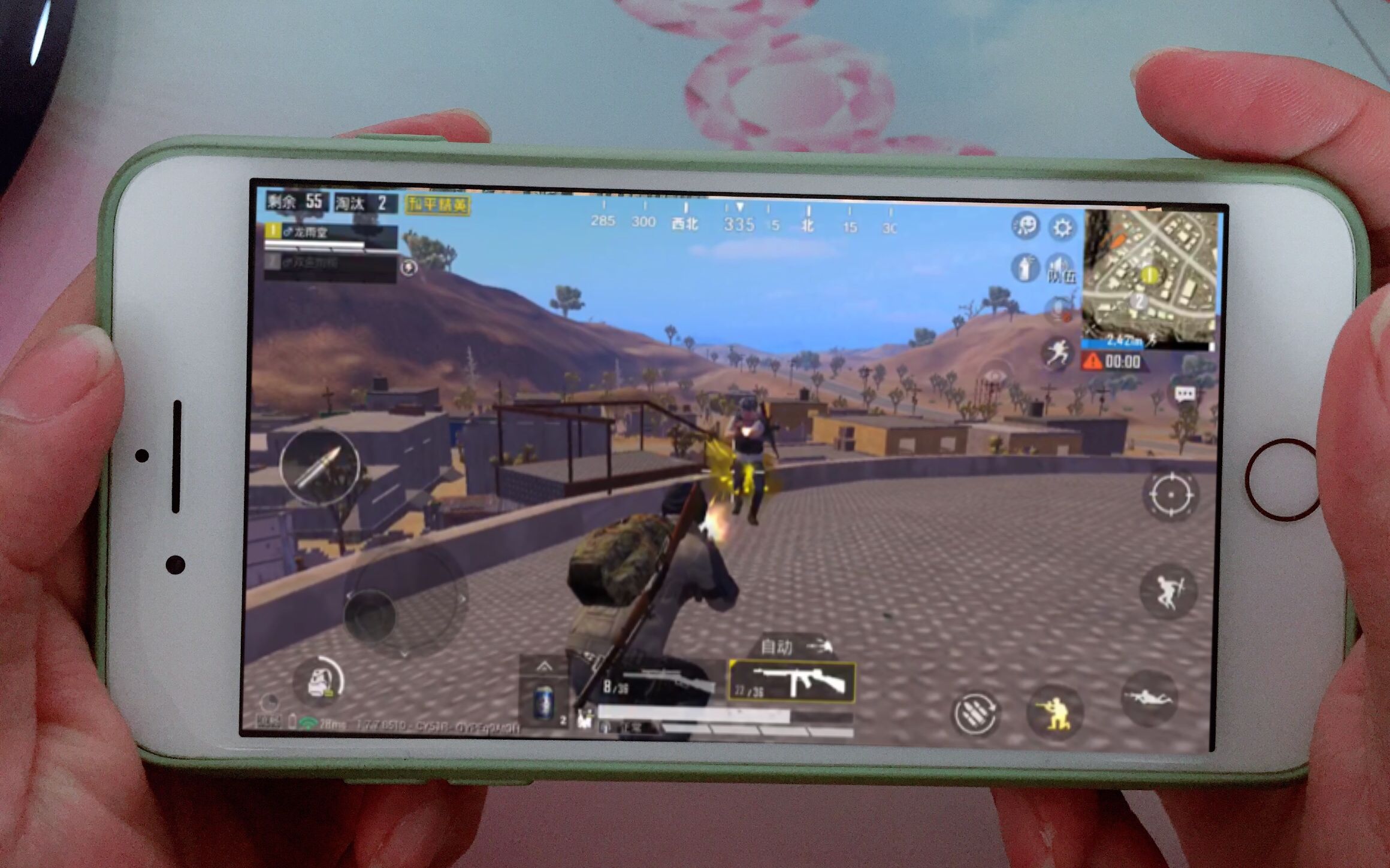 iphone8p性能大挑战试玩吃鸡沙漠地图流畅加极限配3dtouch爽