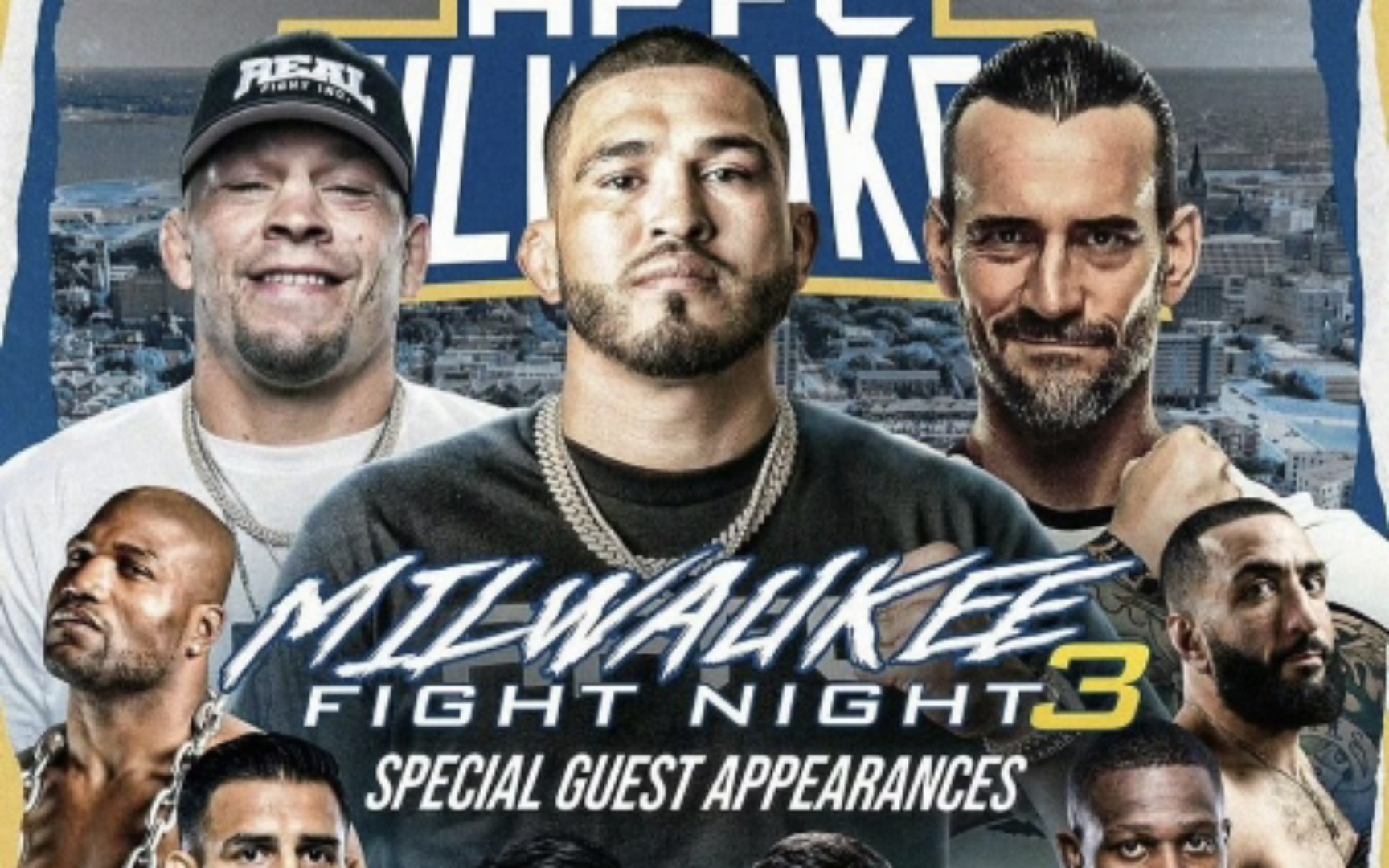 11月19日前ufc冠军"飞踢"安东尼·佩蒂斯的apfc 请了小麻,cm朋克,狼人