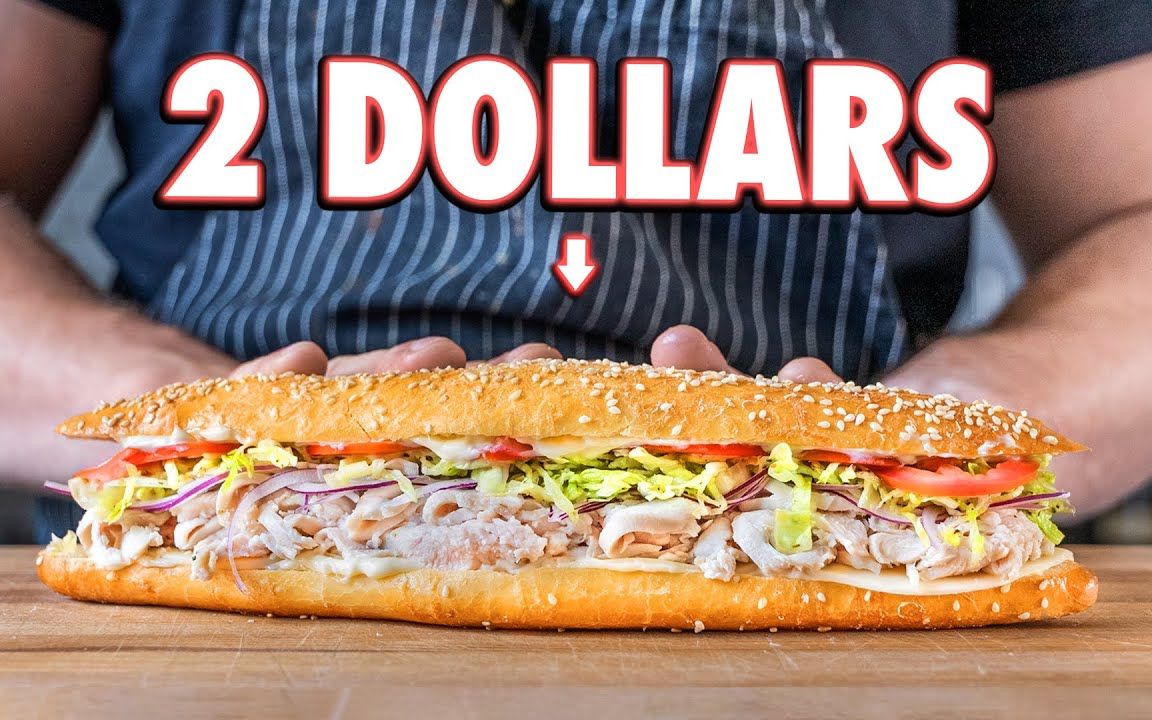 2刀成本自制超满足三明治joshuaweissman