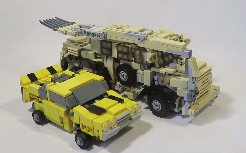 乐高moc作品变形金刚碎骨魔变形展示