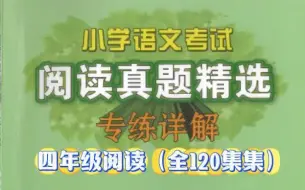 全120集【四年级阅读理解】小学语文阅读理解，(3-6年级全集)-视频+PDF