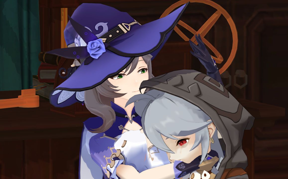 【原神mmd】一起来揉小小狼崽的头吧『雷泽&空/班尼特/丽莎』_哔哩