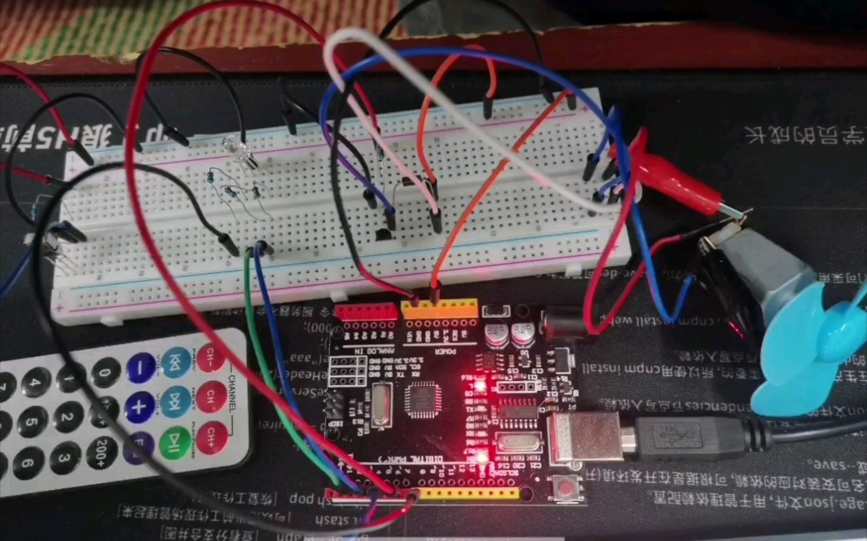 利用arduino制作红外线遥控器控制小风扇的转动哔哩哔哩bilibili