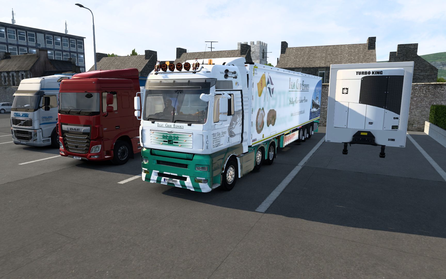 欧洲卡车模拟2驾驶man tga660拉鸡肉在英国