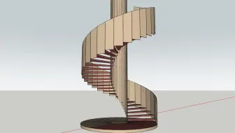 2025第29期：sketchup草图大师高级曲面旋转楼梯建模快速教程