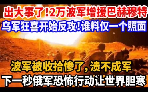 出大事了!2万波军增援巴赫穆特!乌军狂喜开始反攻!谁料仅一个照面,波军被俄军收拾惨了,溃不成军!下一秒惨烈一幕让世界胆寒!哔哩哔哩bilibili