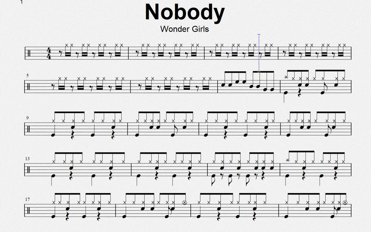 《nobody》动态鼓谱_哔哩哔哩_bilibili