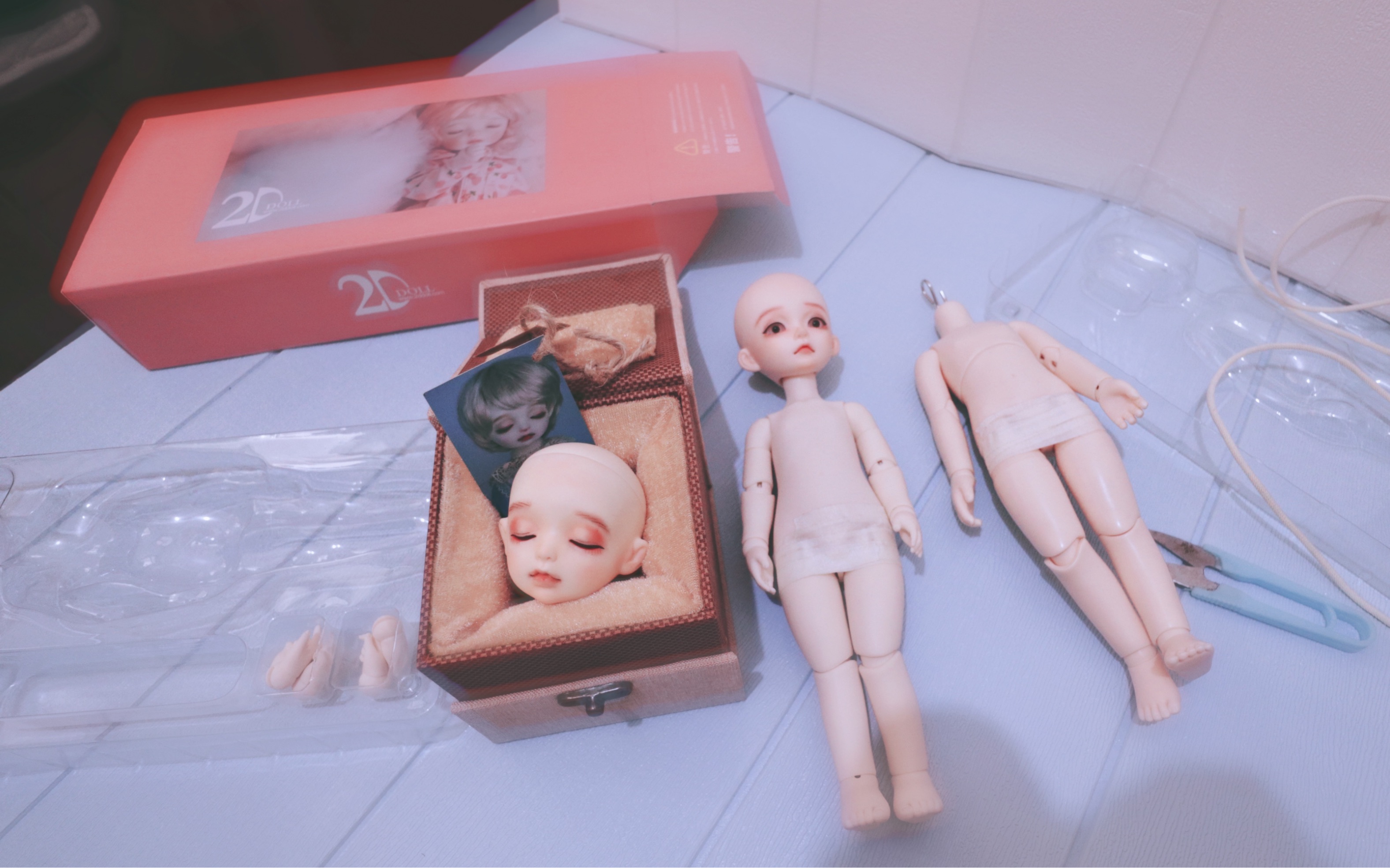 【bjd】2d胶皮素体开箱对比 塑胶体