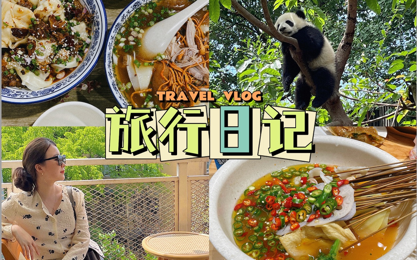 旅行日记 ⷠ快乐食物吃到饱! / 旅途书单 ⷠ成都&重庆美食打卡 / 三星堆博物馆 / 憨憨熊猫 / 又菜又爱吃哔哩哔哩bilibili