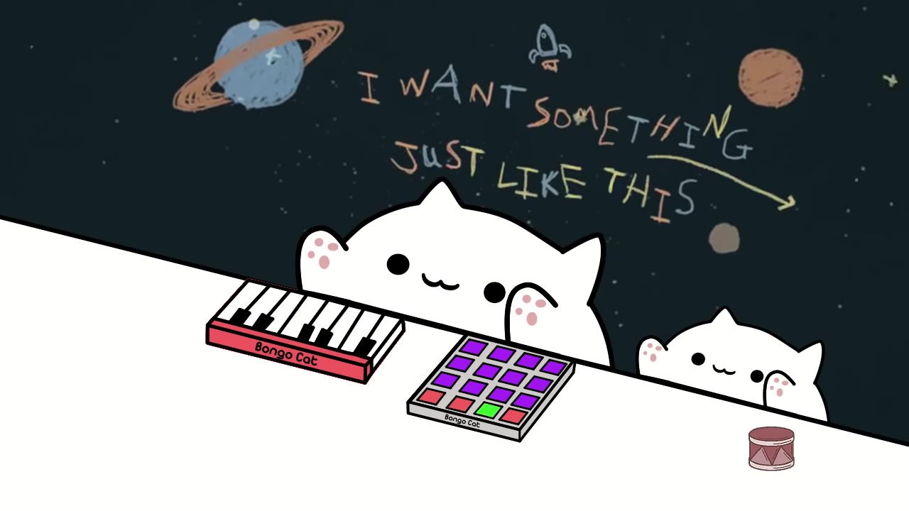 bongo cat - the chainsmokers & coldplay - something just like