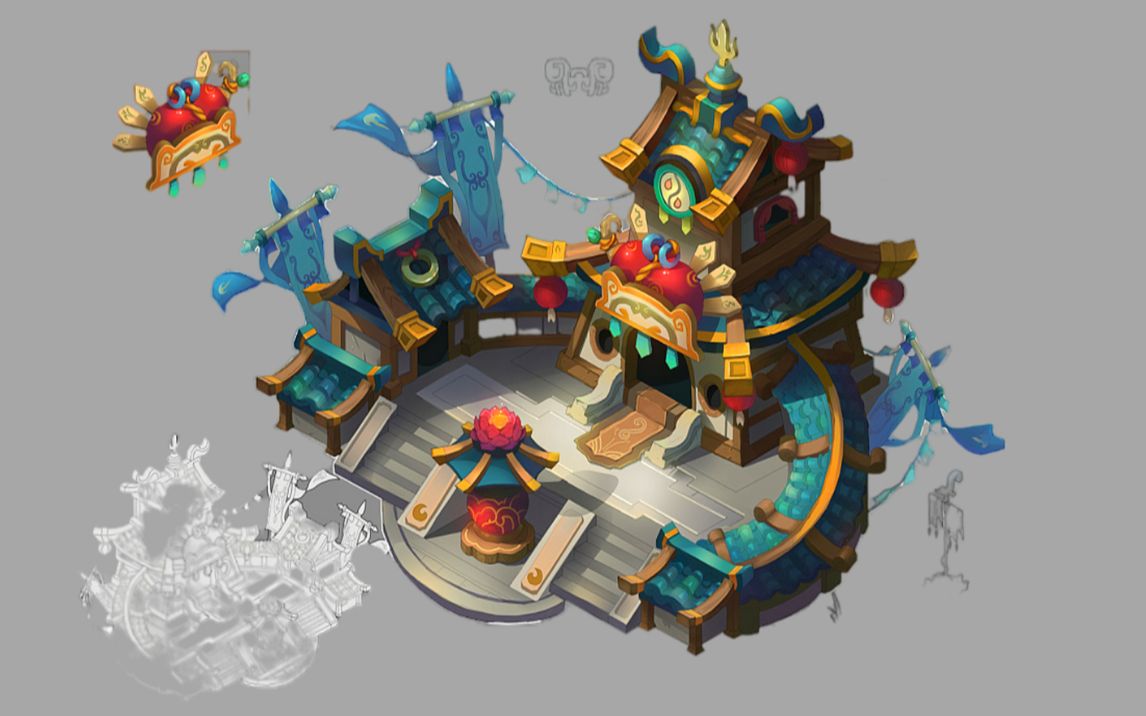 3d游戏中复杂大型场景如何做建模师学完这招建模其实很简单