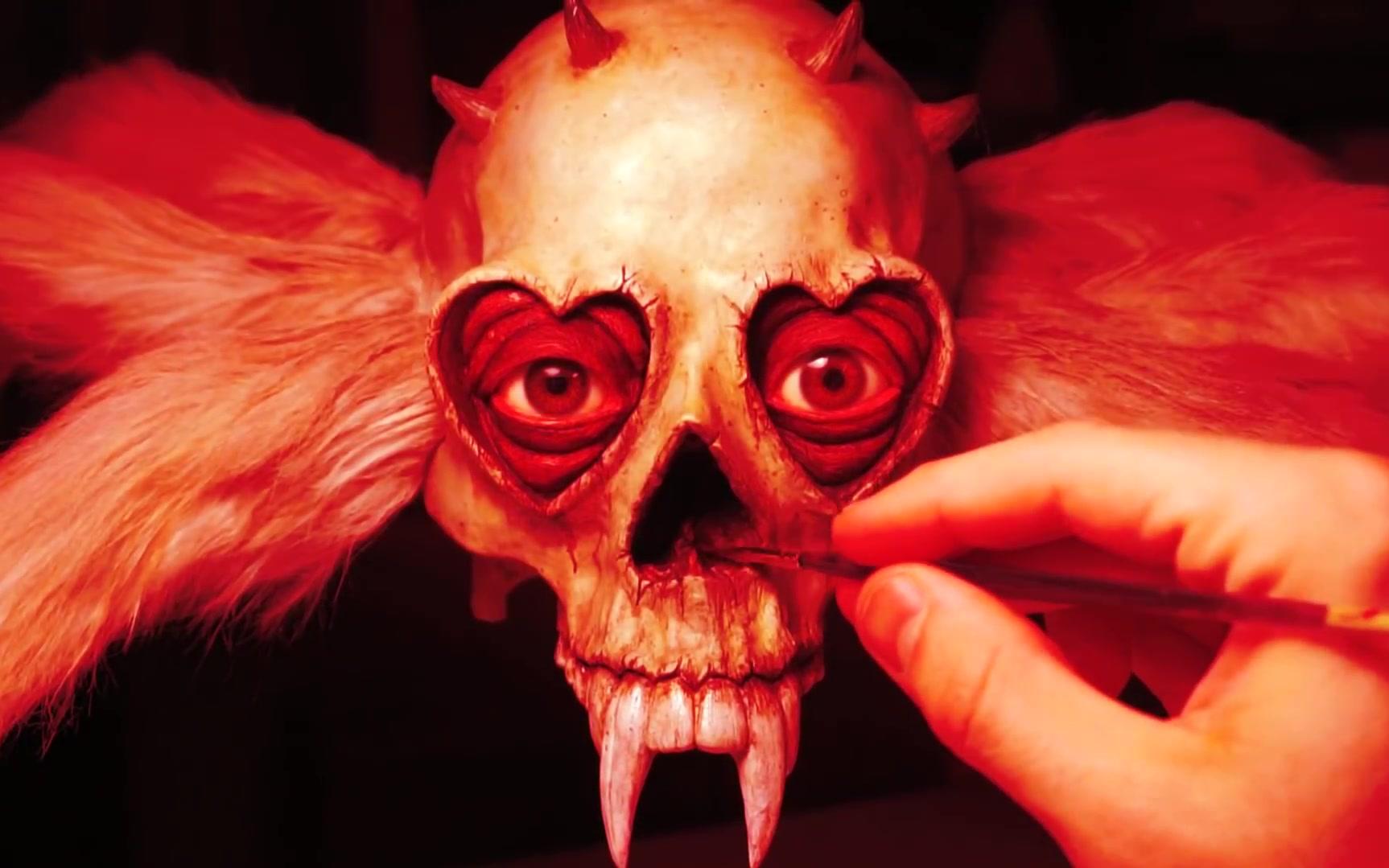 恐怖的蜘蛛骷髅