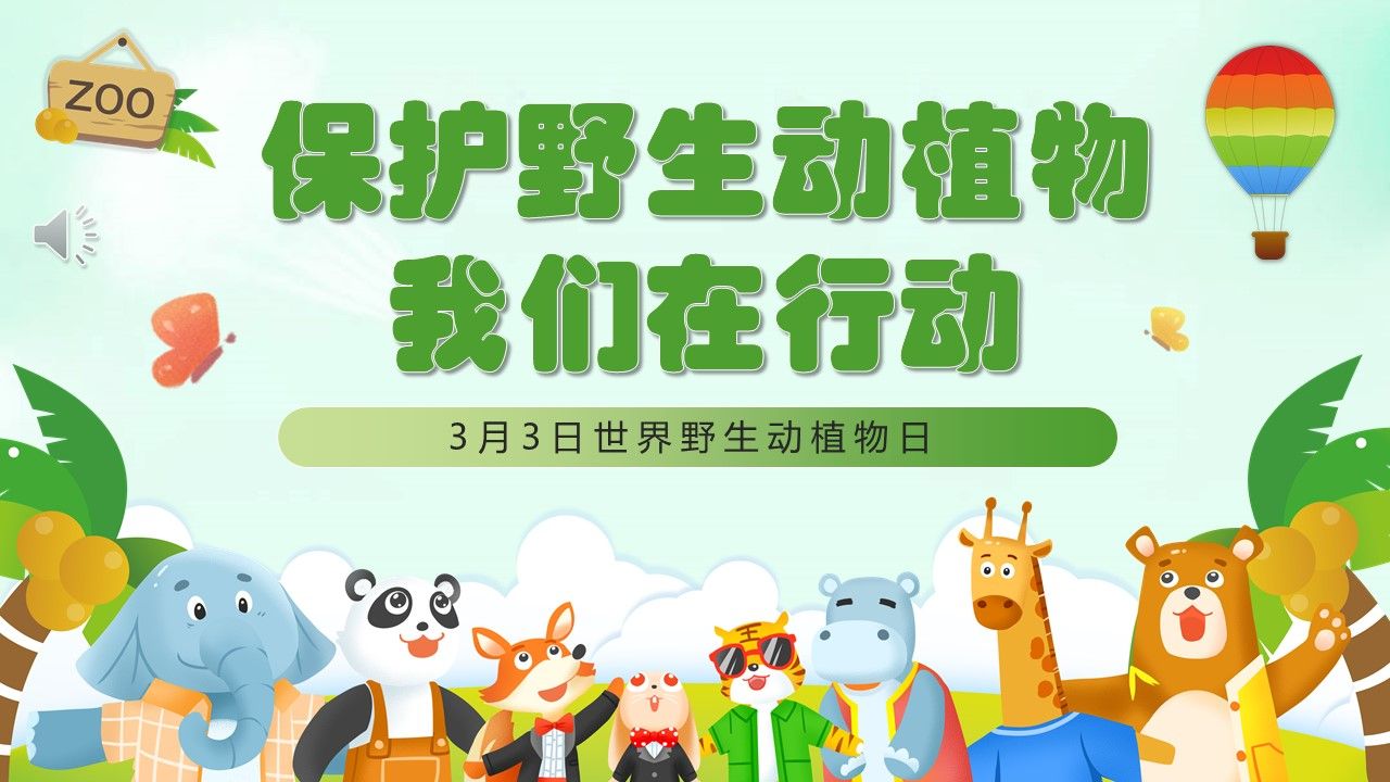 世界动物日保护野生动物主题班会ppt