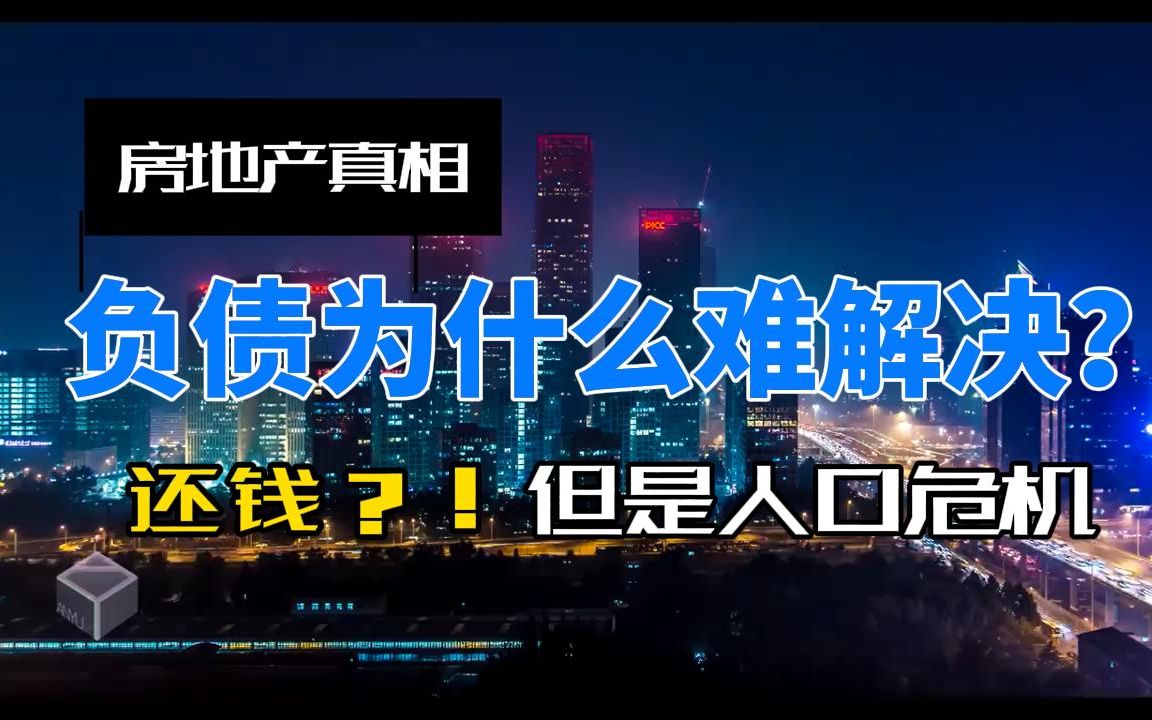 房地产真相!负债为什么难解决,还钱!?但是人口危机哔哩哔哩bilibili