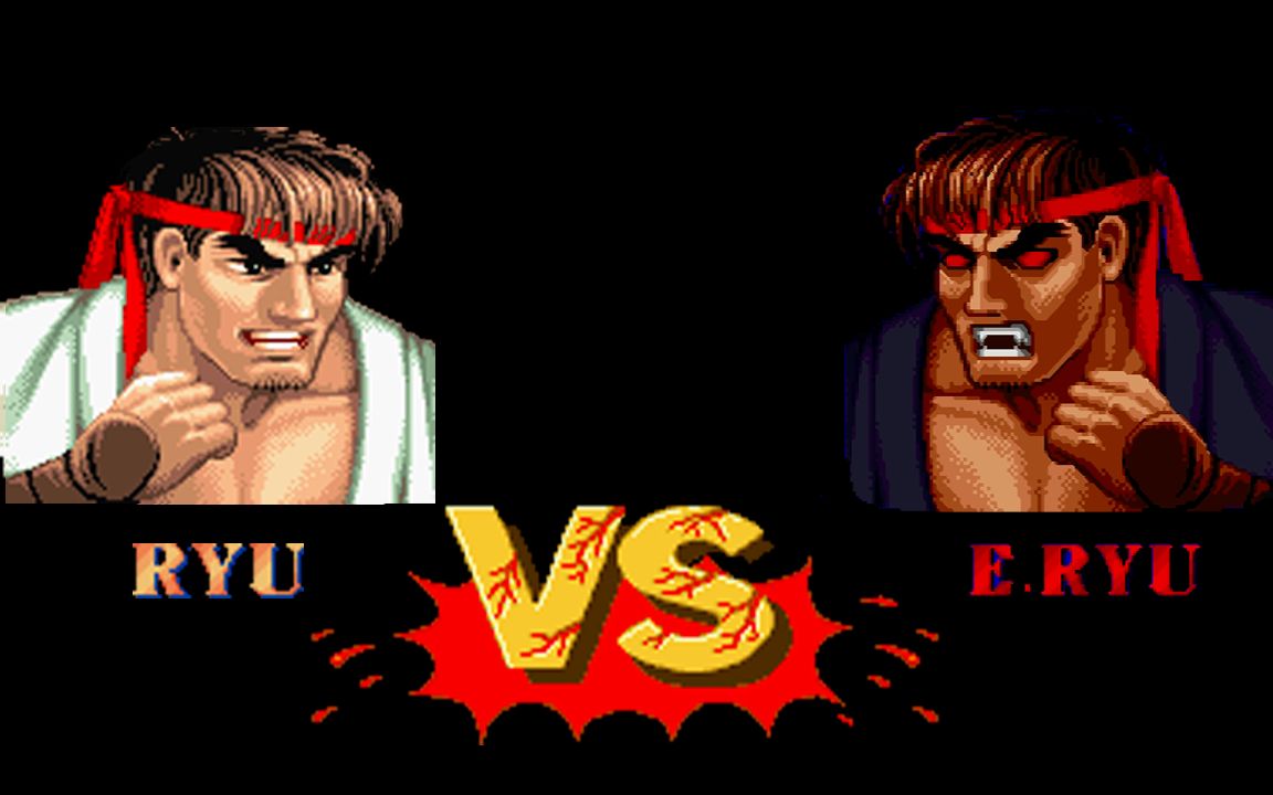 [图]Intense match and shocking ending! Ultimate Ryu vs. Ultimate Evil Ryu - MUGEN