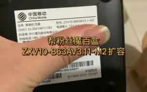 Download Video: 帮粉丝魔百盒ZXV10-B63AV3.11-M2扩容