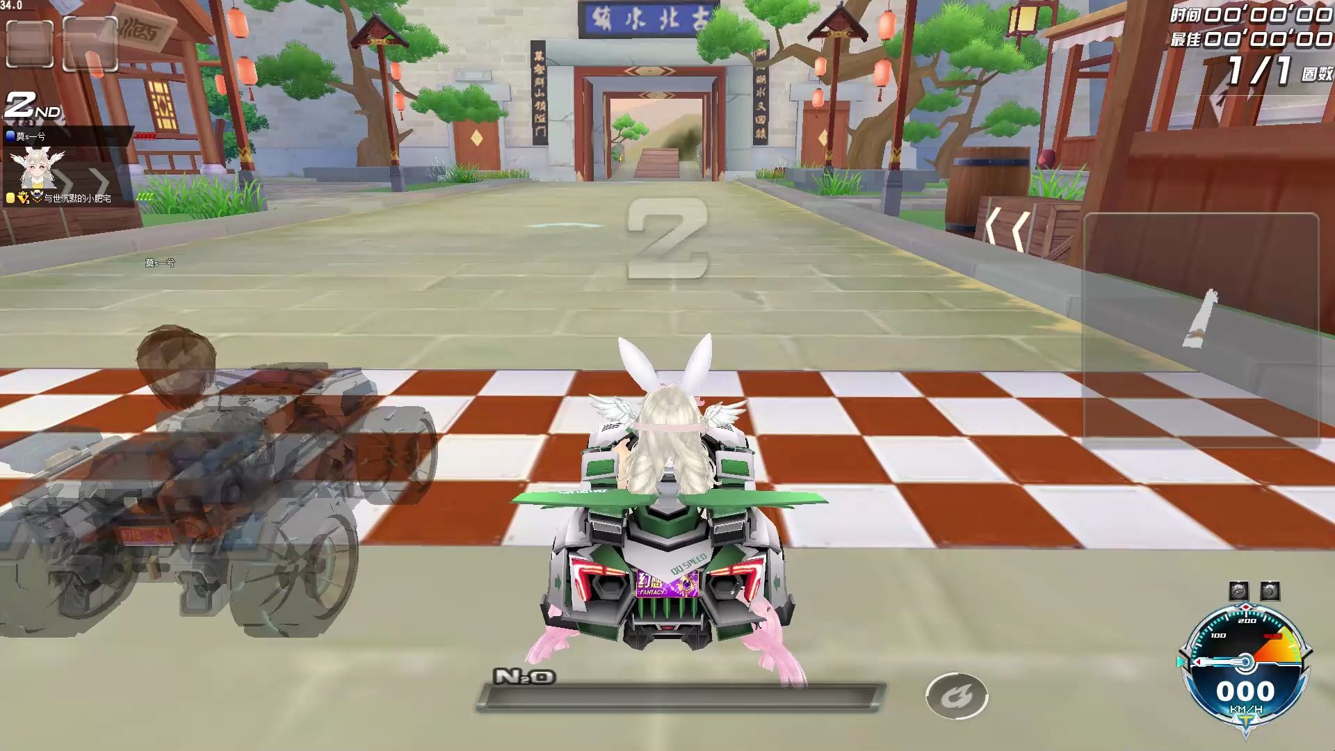 【就跑一次系列~】qq飞车t1绿影骑士长城试跑