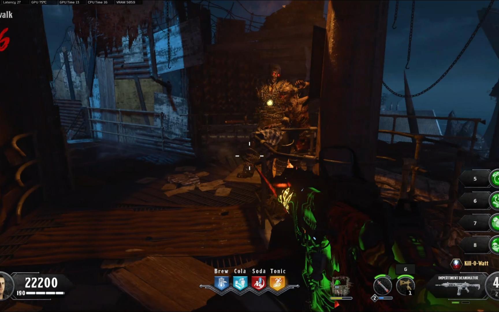 使命召唤15僵尸血狱普通难度单人金色叉勺刀彩蛋(经典灵药)